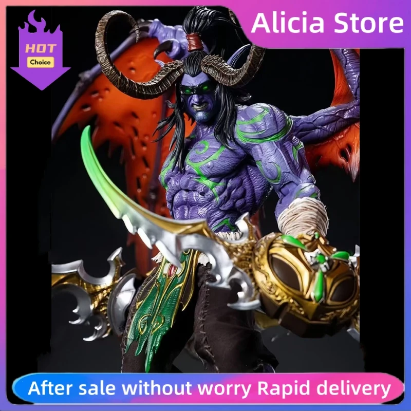 

NEW 25cm World Of Warcraft 2nd Demon Hunter Yudian Illidan Anime Movable Figure Collectible Model Ornament Bonus Gifts Monster