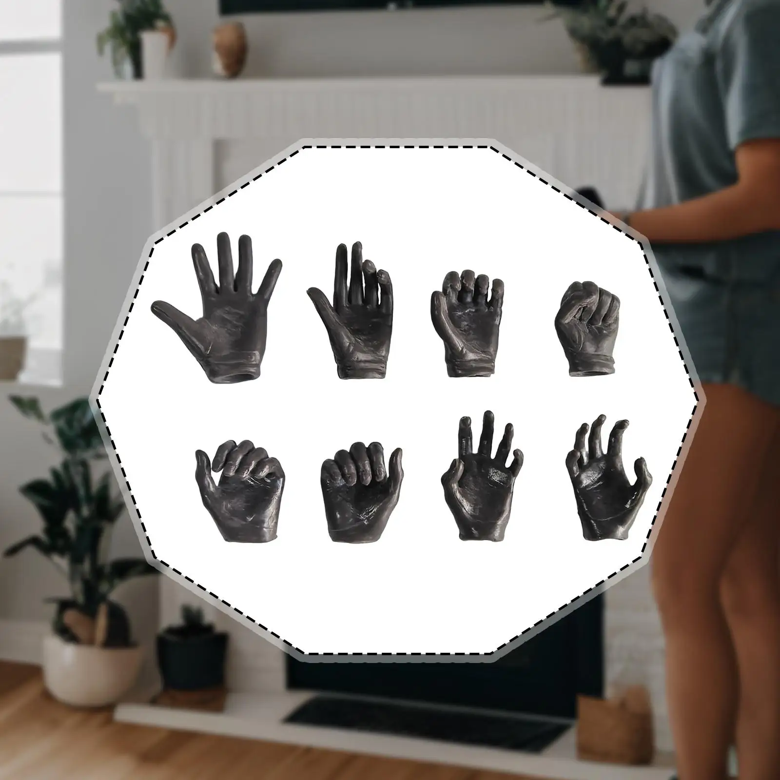 

8x 1/6 Scale Hands Model Doll Accessory Dress up Handmade,DIY Projects,Sturdy,Mini Miniature Hand for 12" Action Figure Doll