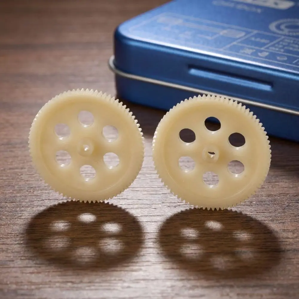 2PCS Plastic RC Main Gear Set Direct Replacement Low Noise RC Helicopter Gear Assembly Brushless White