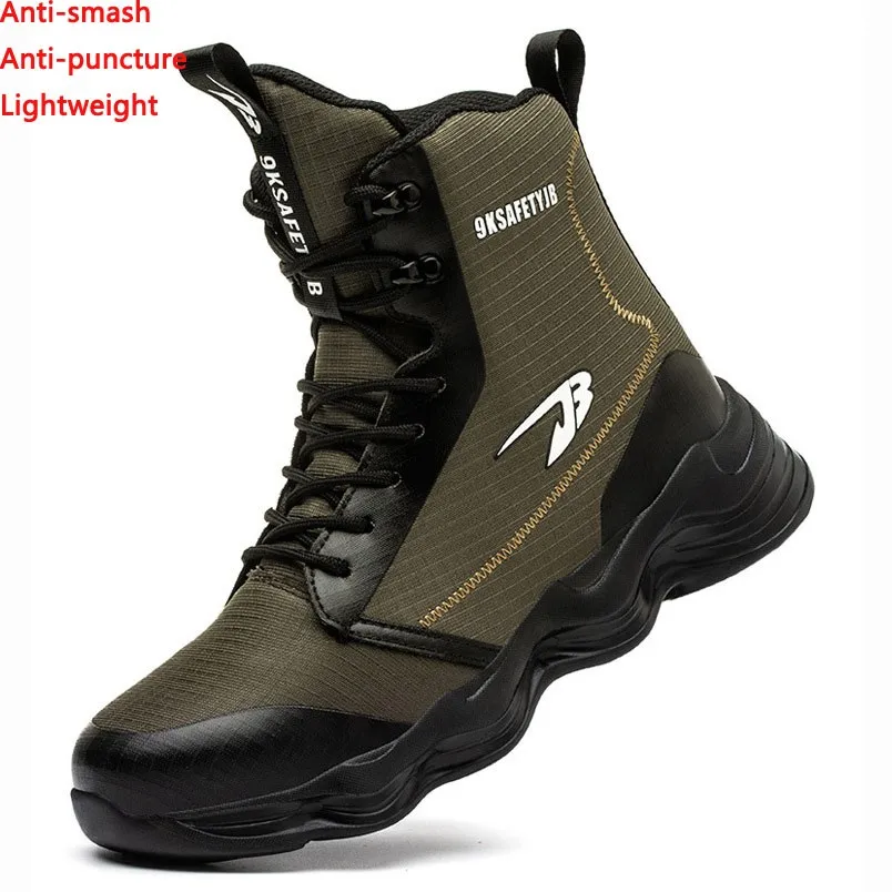 

High Top Autumn Winter Safety Shoes Oil And Non-slip Zapatos De Seguridad Outdoor Anti-smashing Anti-piercing Working Shoes