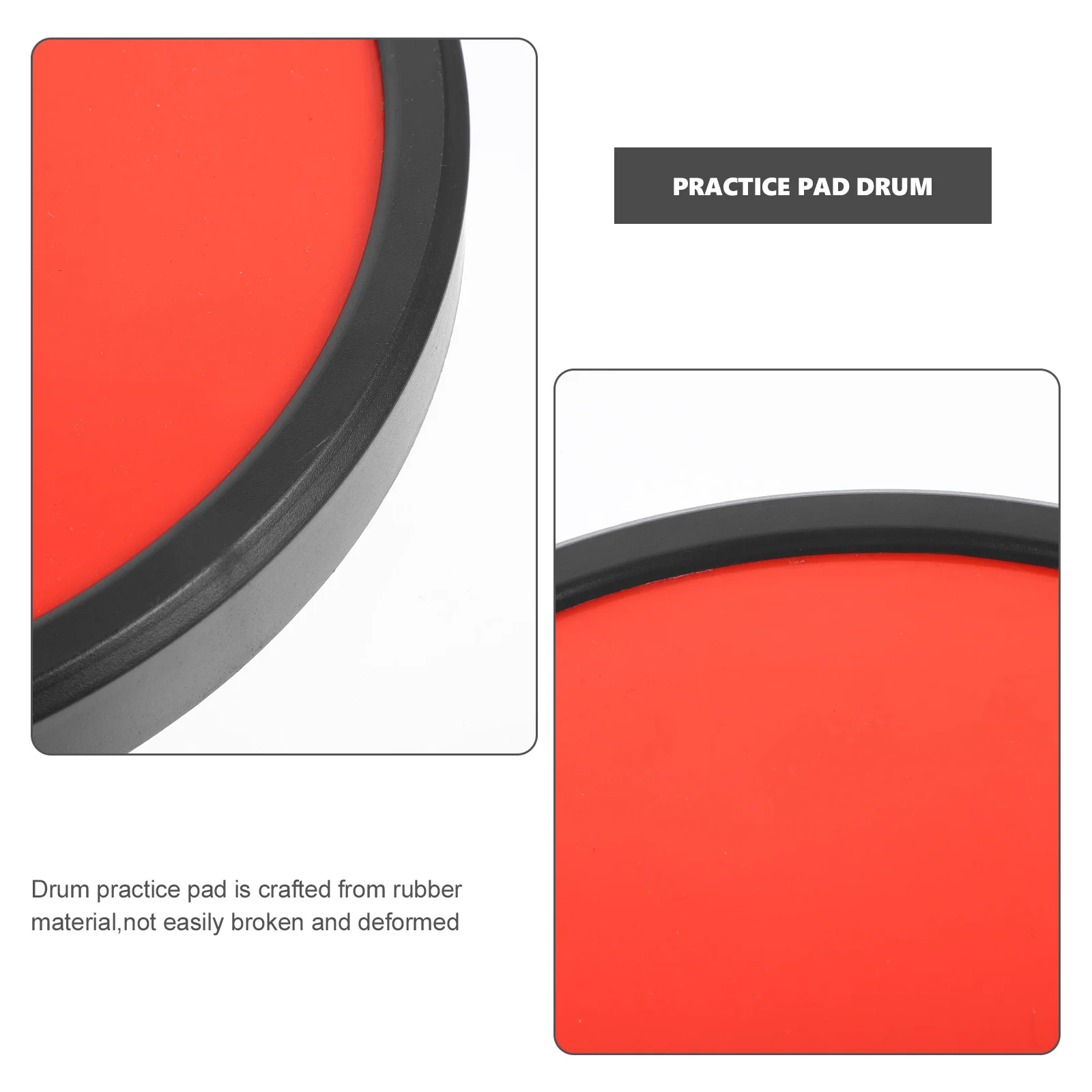 

Rubber Drum Pad Durable Lightweight Silent Design Practice Drum Pad for Snare and Tenor Drumming Practice Drums Set
