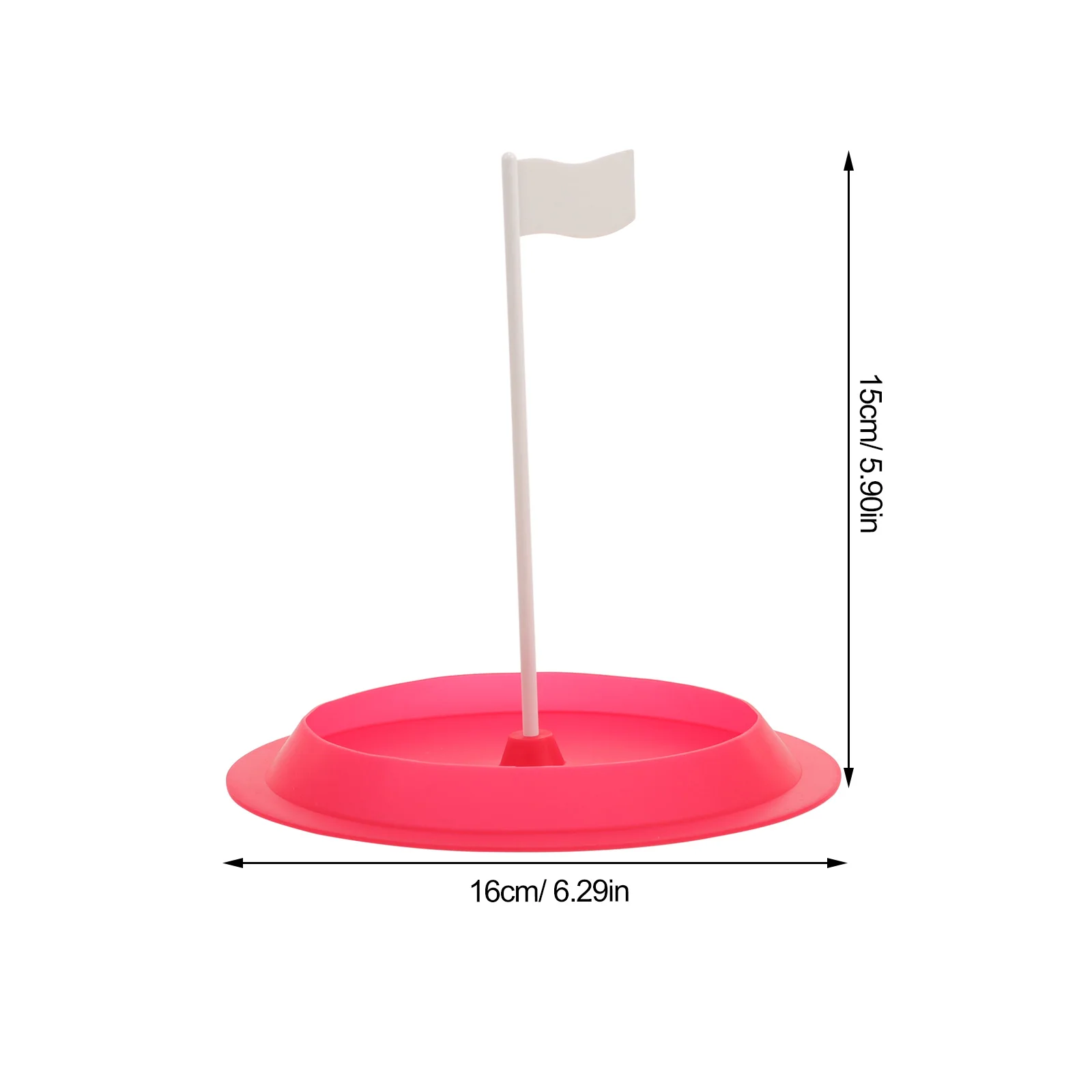 Golf Putting Disc Cup for Training Aid Hole Practice Accessories Push Rod Plate Regulation Rubber