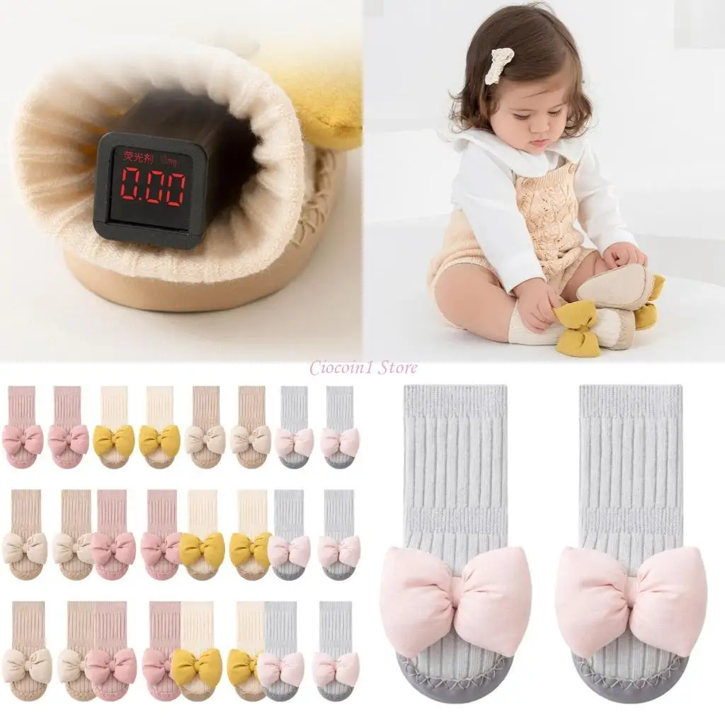 

Y1UB Soft Not Slip Toddler Shoes with Bowknot Designs Learning to Walk Shoes Comfortable Wearing Suitable for Home & Nursery
