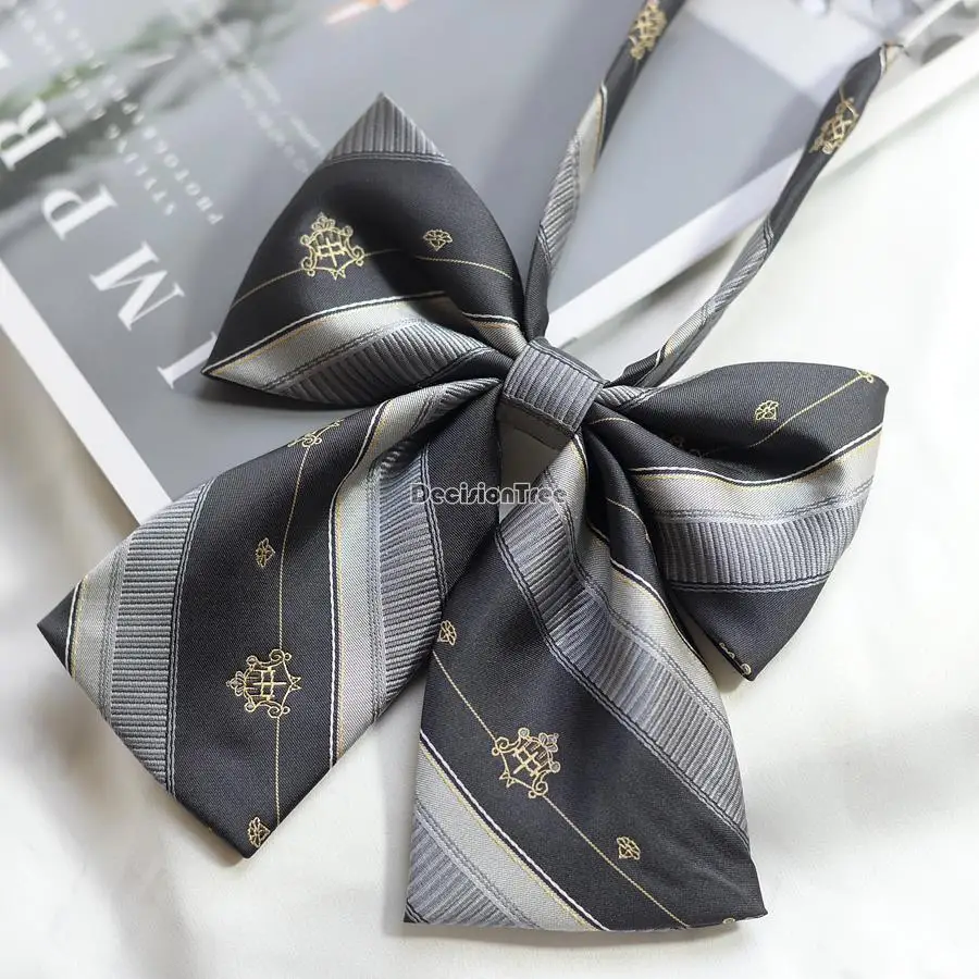 2024 collection jk dk lolita tie uniform shirt girl lovely cosplay accessories handmade tie blouse jacquard collegiate bow tie