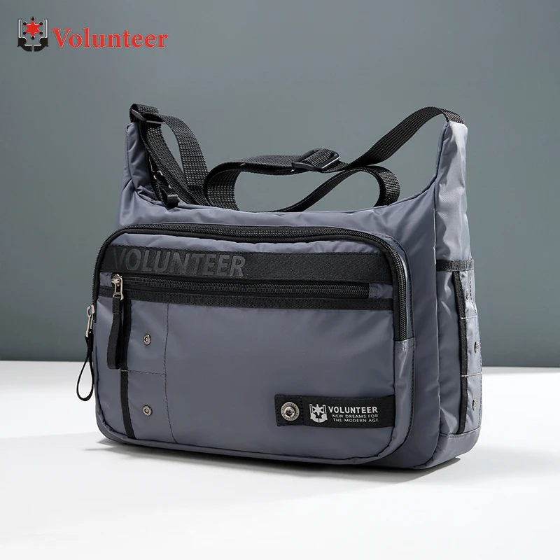 VOLUNTEER, bolsos de mensajero para hombre 2025, bolso cruzado informal de tela Oxford de gran capacidad, bolso de hombro para ir al trabajo con múltiples bolsillos 1876-06