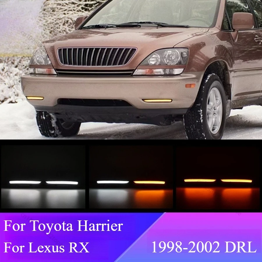 

Daytime running lights, front fog light frames, LED driving lights For Toyota 1998-2002 Lexus RX Harrier Durable Modified Parts