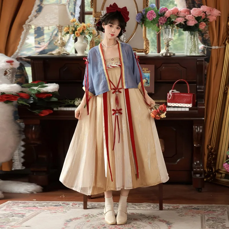 Traditional Hanfu Costume Woman Ancient Han Dynasty Dress Oriental Princess Dress Lady Elegance Tang Dynasty Hanfu Dance Wear