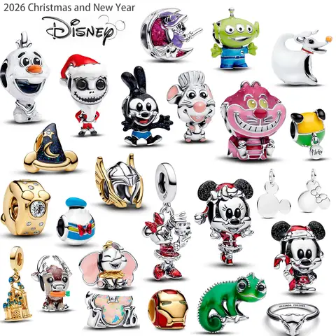 MINISO Disney Cheshire Cat Remy Mouse Charm beads Suitable For Original Women Bracelet Necklace Pendant Jewelry Holiday gifts