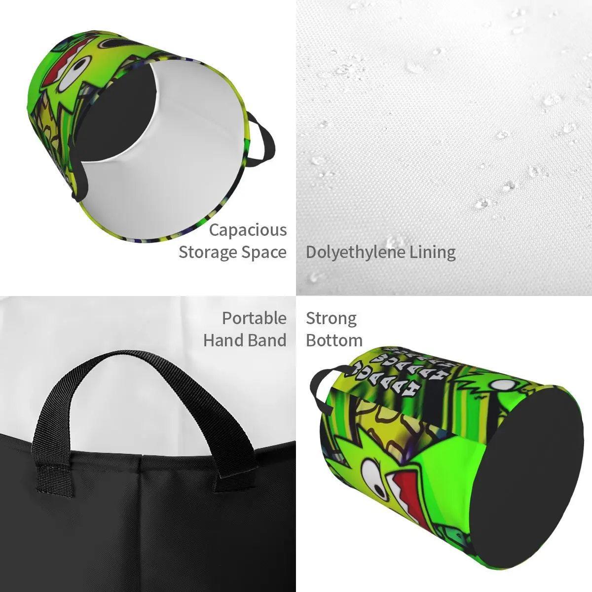 Laundry Collector Sprunki Cartoon Incredibox Game Foldable Laundry Basket Large Storage Children Washing Basket Home Organizer view 2