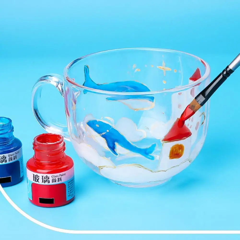 와인 병용 반응 유리 안료, 진동 유리 컬러 페인트, 세라믹 전구, 안전한 건강 안료, 20ml 유리 페인트