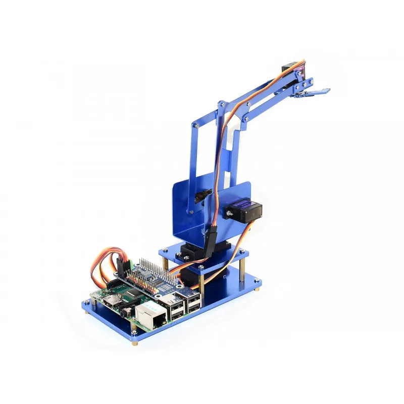 Waveshare 4-dof Metalen Robot Arm Kit Voor Raspberry Pi, Bluetooth/Wifi Afstandsbediening