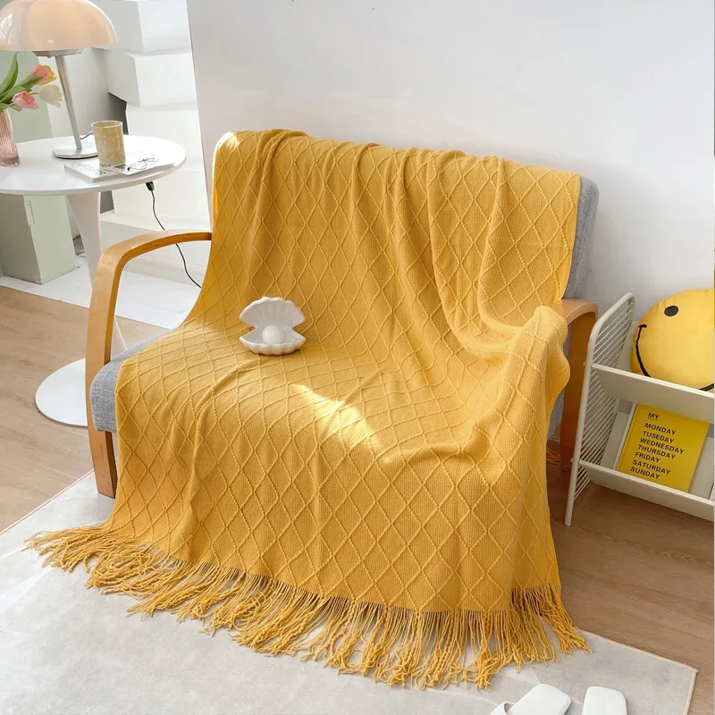 Nordic  harry style knitted blanket nap shawl office air conditioning sofa leisure