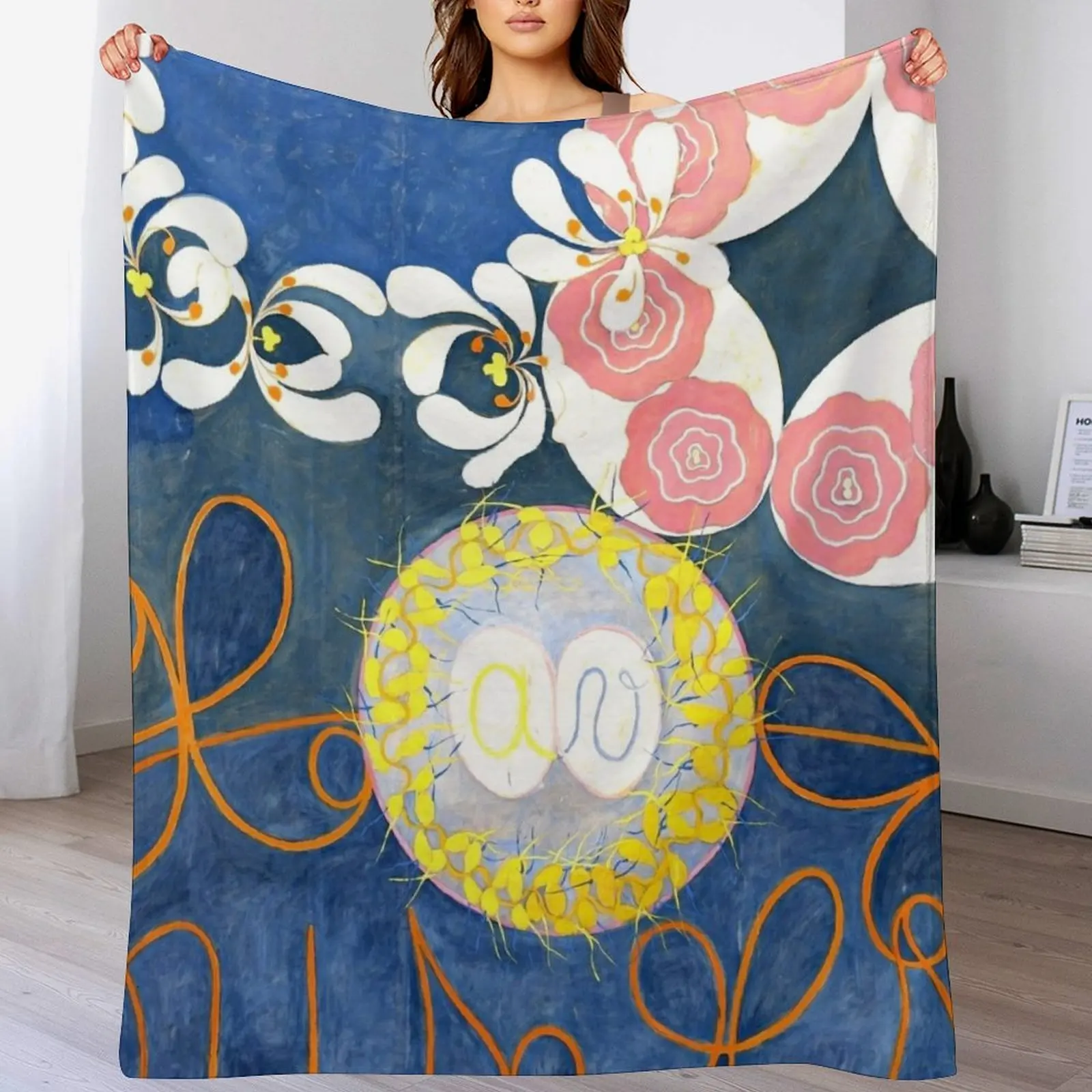 Hilma af Klint The Ten Largest, No. 01, Childhood, Group IV Throw Blanket Soft Big Soft Beds Polar Bed Blankets