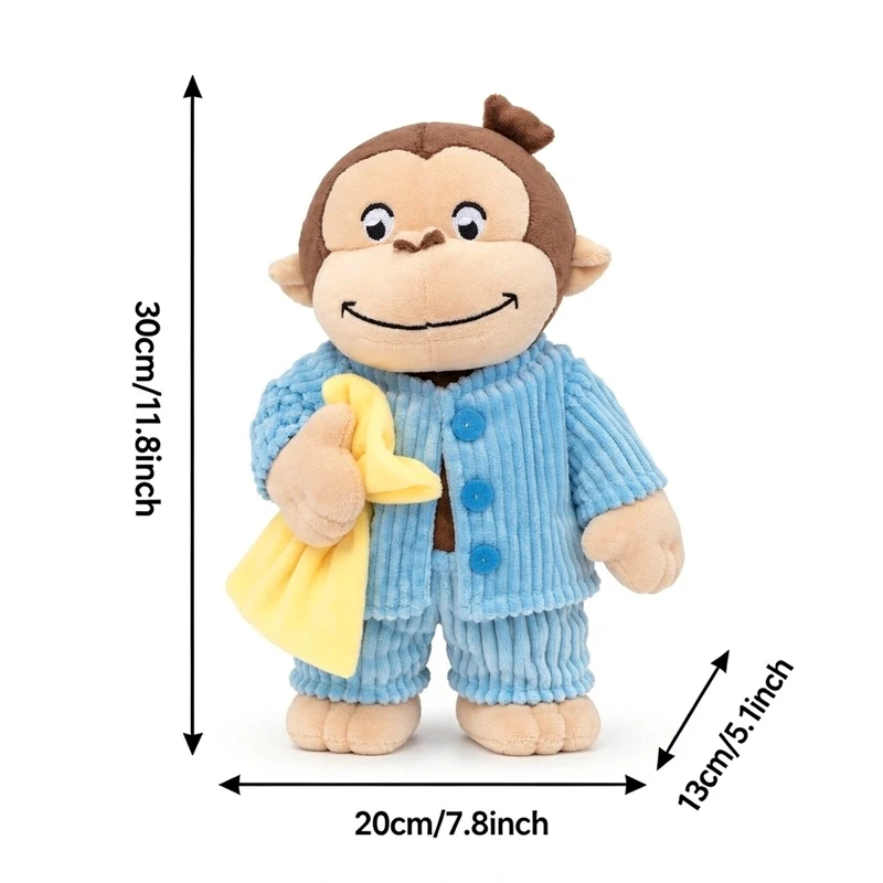 30cm Cute Monkey Plush Toy Soft Stuffed Animal Baby Doll Endearing Children's Gift Fabric Monkey Doll for Kids