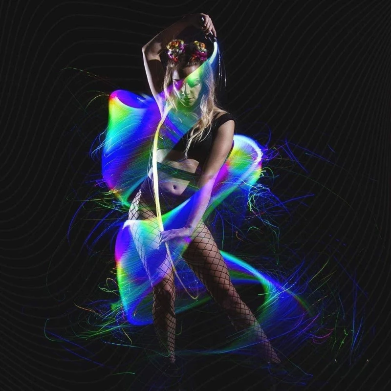 Fiber led luminous whip flash whip go colorful point dance bar atmosphere prop performance Douyin Internet celebrity live broad