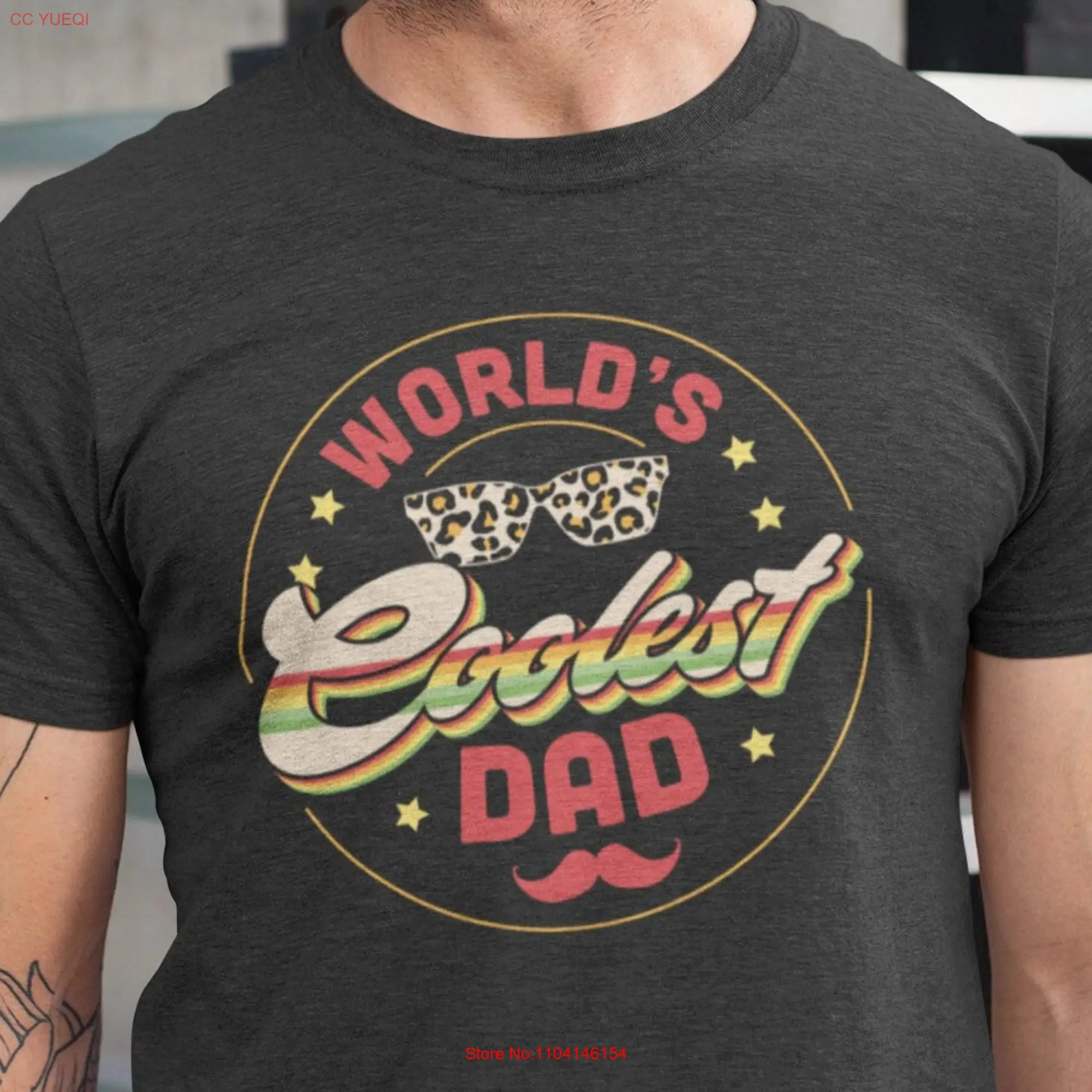 Worlds Cooler Dad T Shirt s for Father's Day Best Funny Cool long or short sleeves