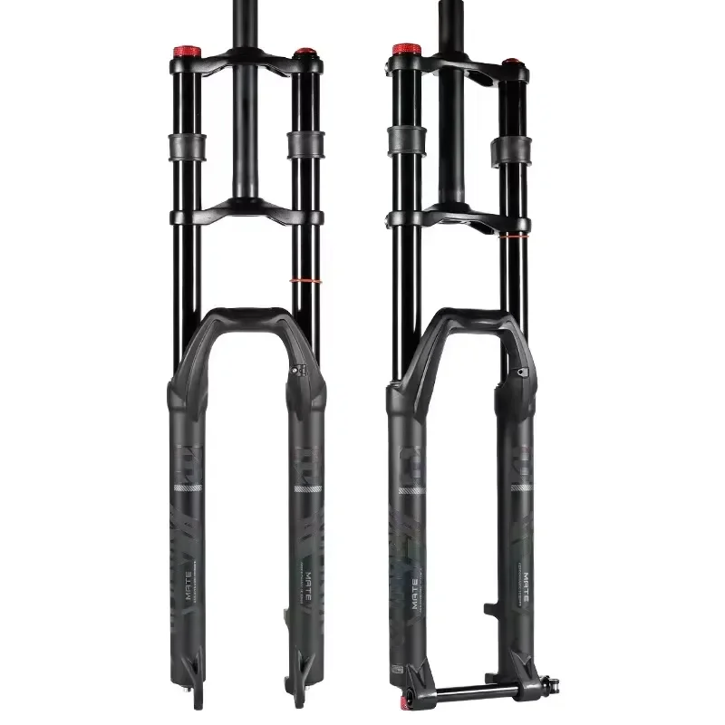 150mm Travel Air Suspension Bike Fork Double Shoulder Snow Front Fork for 27.5 29 Inch Electric MTB Bicycle 15 9mm Axle