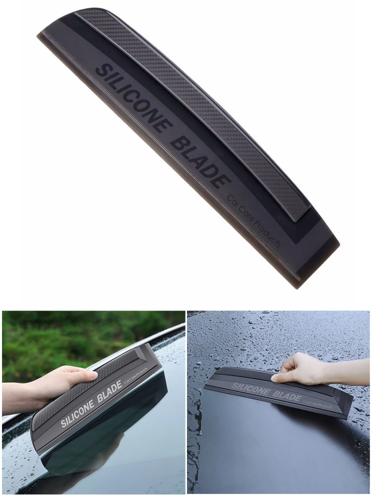 Kratzfestes, weiches Silikon, praktischer Rakel, Autoverpackungswerkzeuge, Wasser, Fensterwischer, Trocknungsklinge, sauberes Schaben, Filmschaber, Zubehör – Detail 13