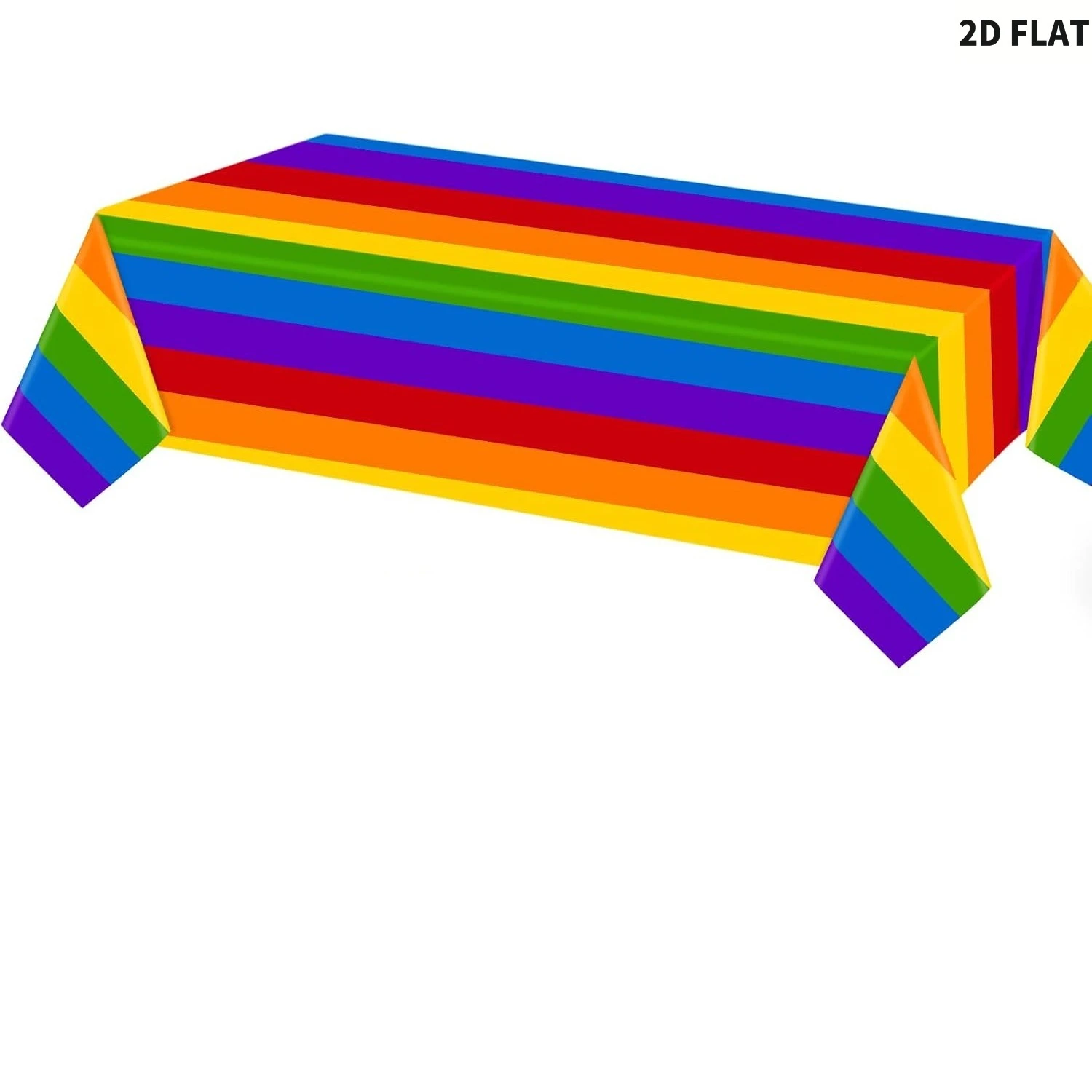 

2d flat Rectangle Rainbow Tablecovers/Tablecloths, Gay Pride Party Polyester Table Cloth for LGBPT Lesbian Women Men Party