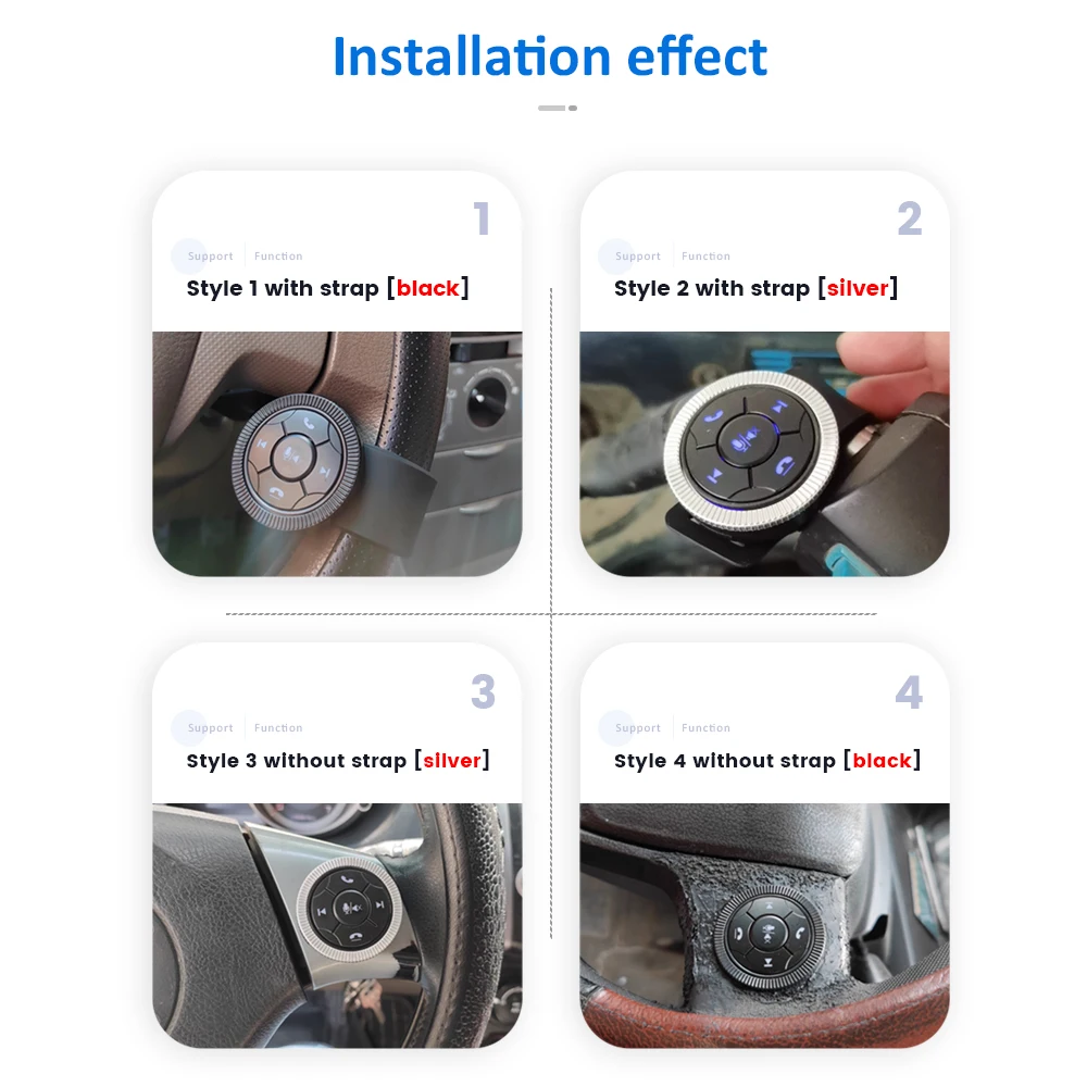 Universal Car 7 keys Wireless Steering Wheel Remote Control Button With backlight fit for Car Radio DVD Android GPS Multimedia