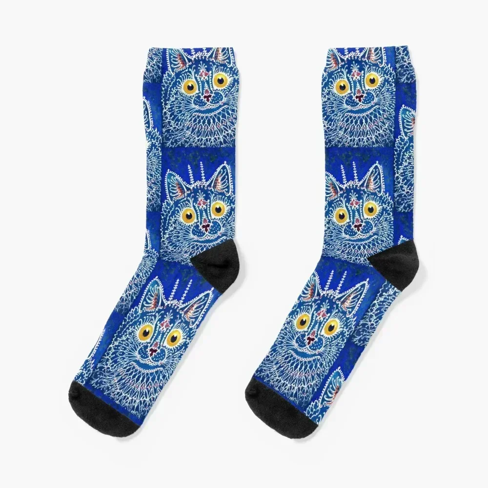 

Louis Wain, A cat in Gothic style Socks Wholesale hiking compression sports and leisure Socks Men's Women's