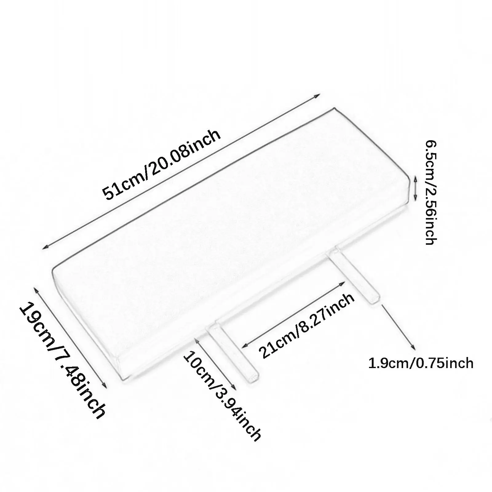طول طاولة التدليك يمتد 51 × 19 × 6.5 سم قبضة قوية تناسب معظم الطاولات العملية