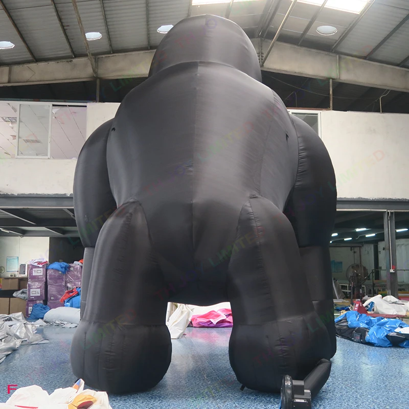 Free Air Shipping 8m 26ft Giant Black Inflatable Advertising Gorilla