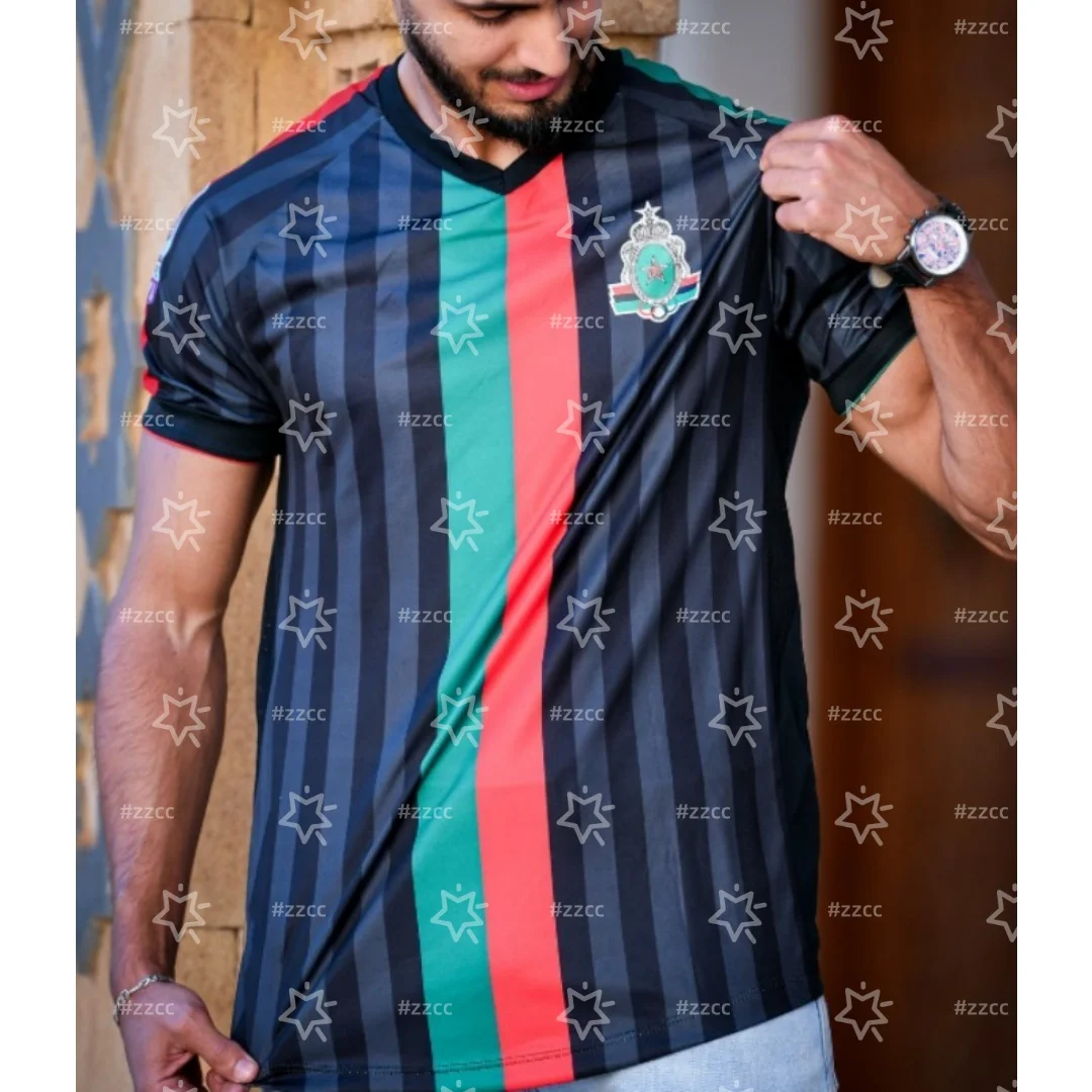 

25-26 Марокко Botola Pro Botola Pro Футбольная майка Матч тренировочный костюм Спортивная быстросохнущая мужская футболка Детская одежда