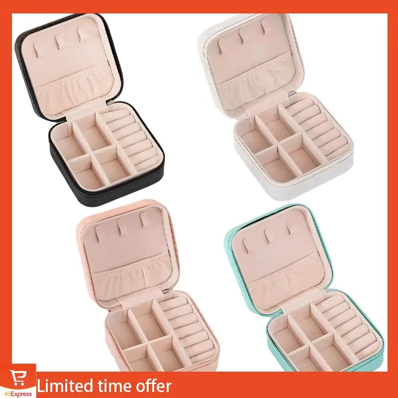 

Fresh Mini Jewelry Box PU Leather Portable Travel Jewelry Storage Box Ring Earring Necklace Storage