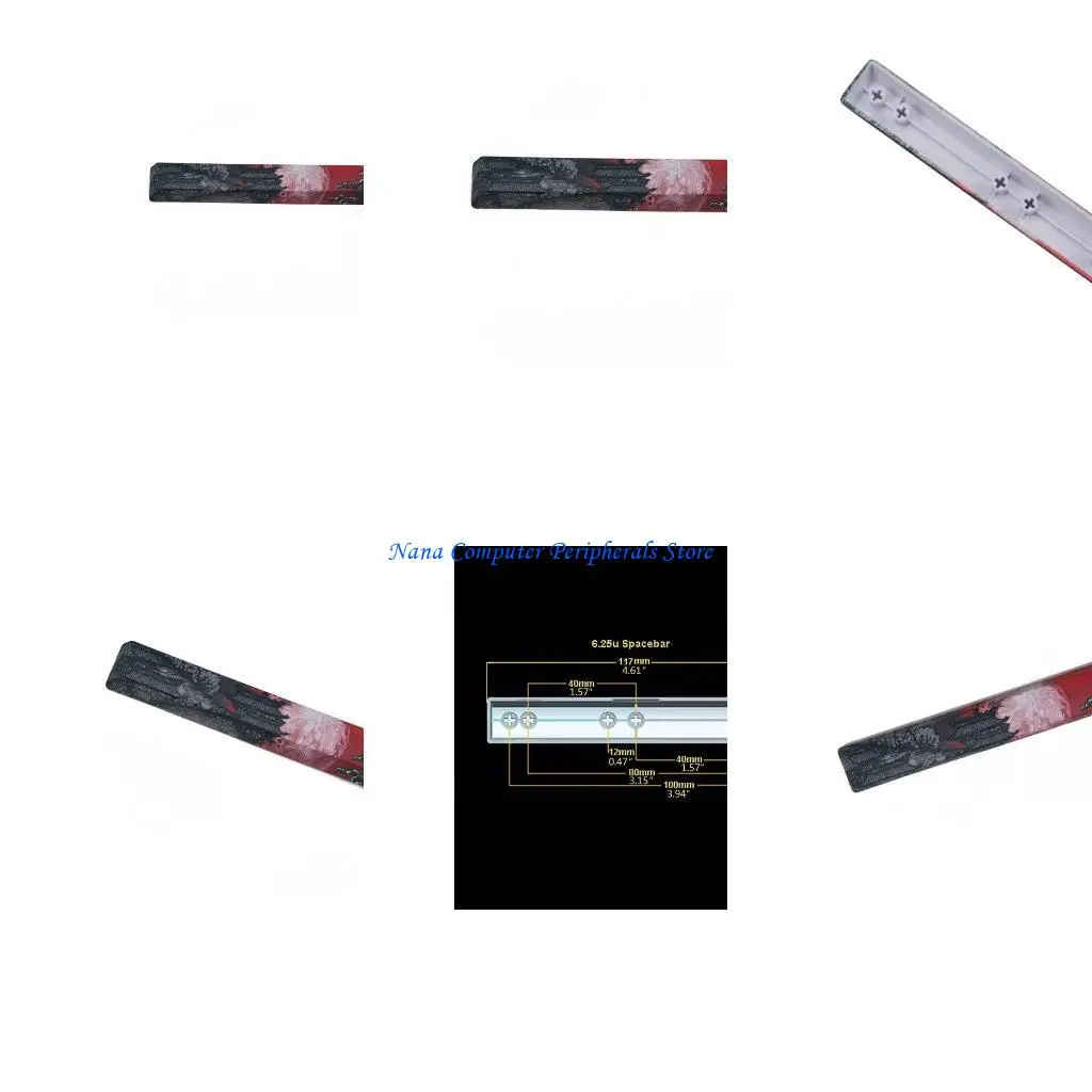 

F68C Keyboard Spacebar PBT Five Side Dye-Subbed Keycap OEM Profile Spacebar Keycap