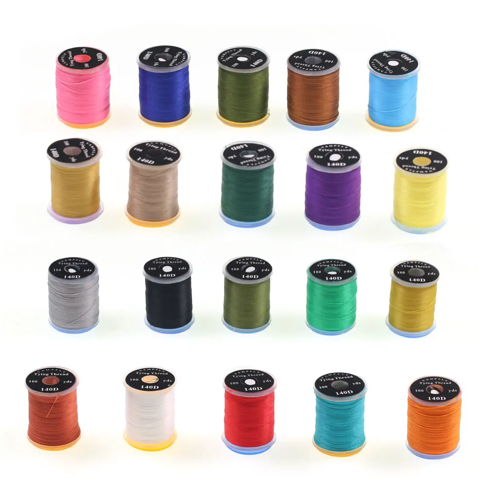 ICERIO 100 Yards/Spool 140D Floss Fly Tying Thread for #6~#14 Dry Wet Nymphs Streamers Bobbin Holder Fly Tying Tool
