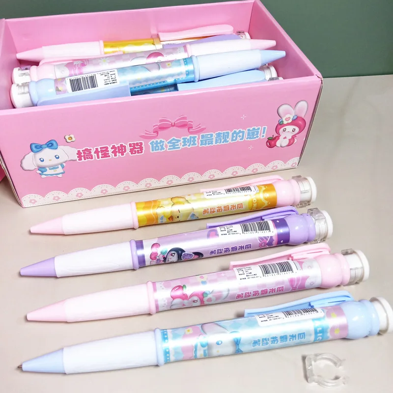 Sanrio Kuromi Melody Cinnamoroll Press The Ballpoint Pen  Purin Wholesale Of 0.7 Chinese Oil Pen Award Student Stationery Set