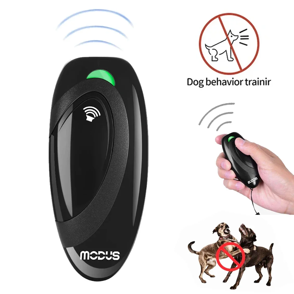 2 in 1 Mini Ultrasonic Dog Repeller Pet Remote Control Anti Barking Dog Stop Barking Training Device Clicker for Dogs Supplies