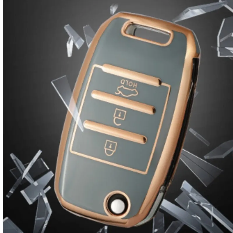 Car Flip Key Case Cover Shell Fob For KIA RIO 3 K2 K3 K4 K5 Sportege Picanto Optima Soul Ceed Sorento Forte Stinger Cerato