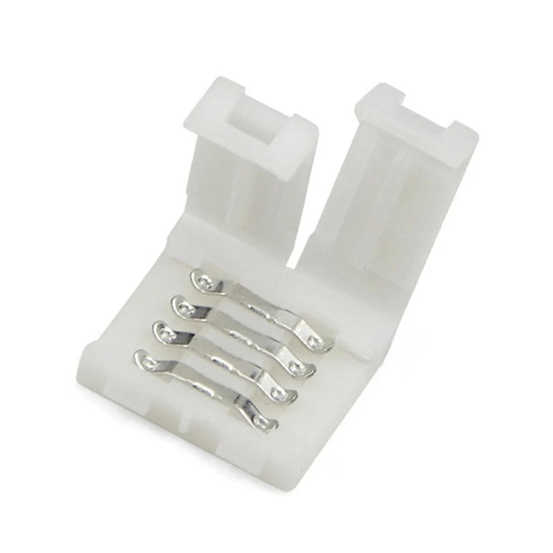 New 10pcs RGBW LED Connector 10mm 4pin Free Soldering Connector for 5050 3528 LED Single Color RGB RGBWW Strip Light
