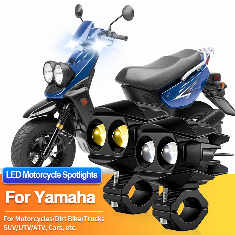 

1 Set LED Universal Motorcycles Headlights Fog Light Car UTV ATV 12V for Yamaha Wolverine/XMAX CZD300/FJ09/FZ/FZ1/FZ6/ FZ6R/FZ07