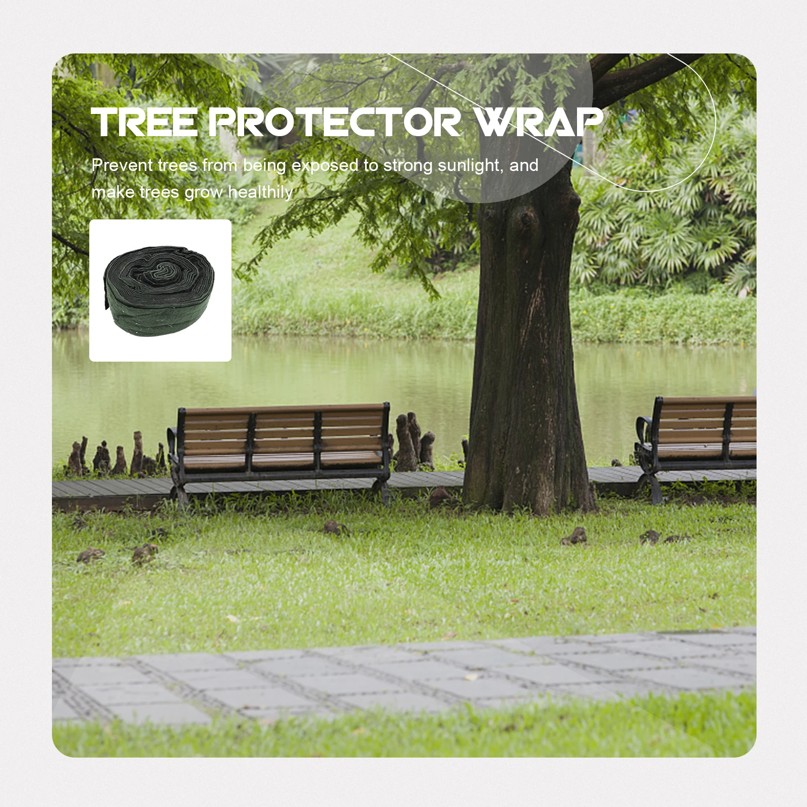 

2 Rolls Tree Protection Cover Warm Keeping Breathable Woven Fiber Outdoor Wrapper Gardening Supplies