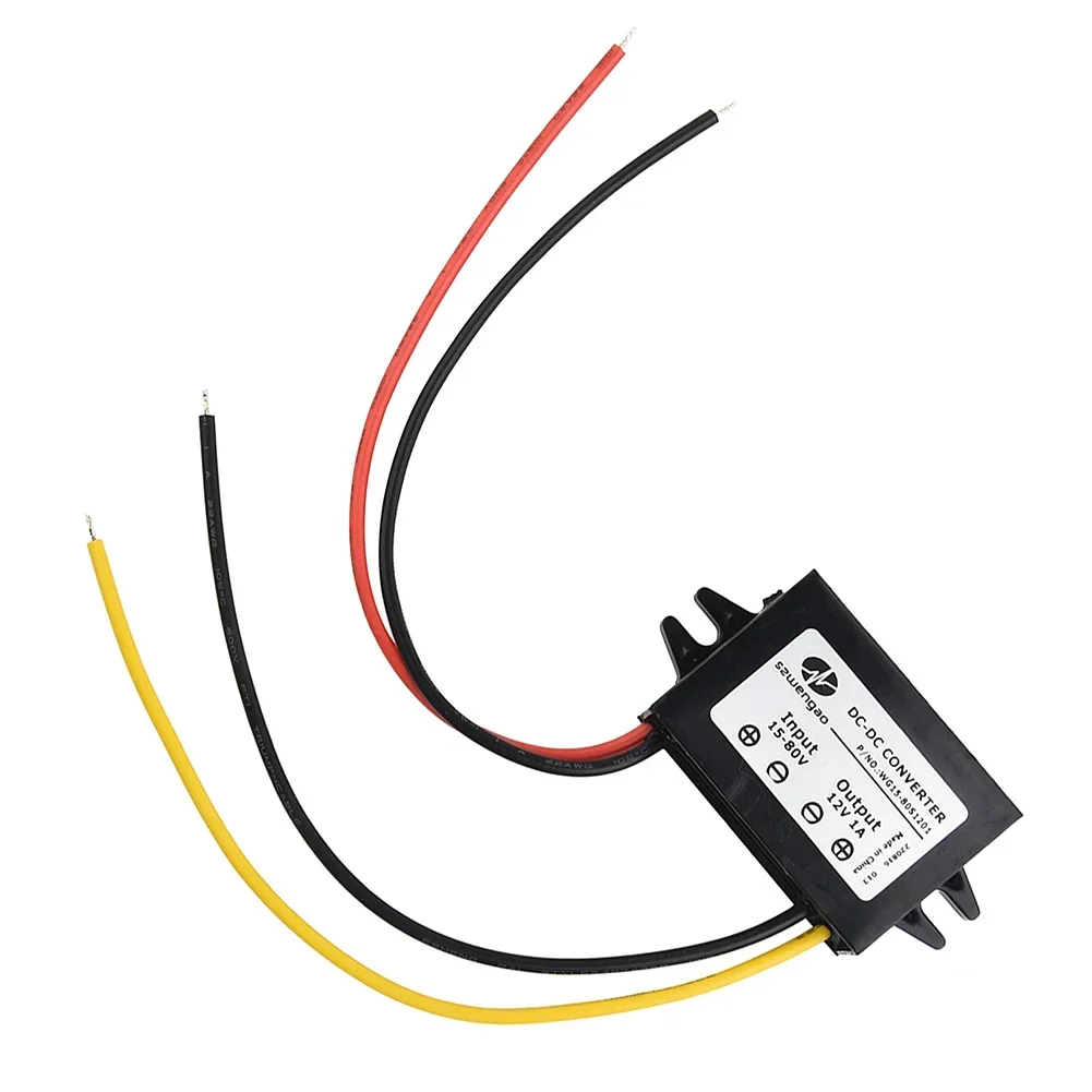 Converter Wide Application 15V 80V to 12V 1A DC DC Step Down Power Supply with Overvoltage and Overcurrent Protection accessorie