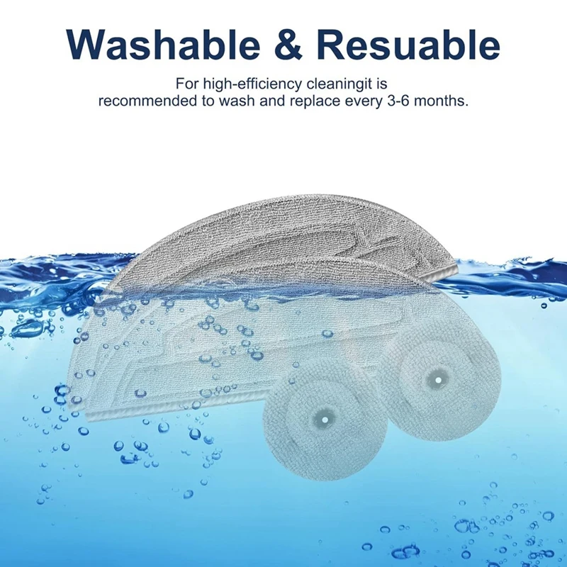 Microfiber Mopping Cloths For Roborock S8 Maxv Ultra / S8 Max Ultra Robot Vacuum Cleaner Accessories