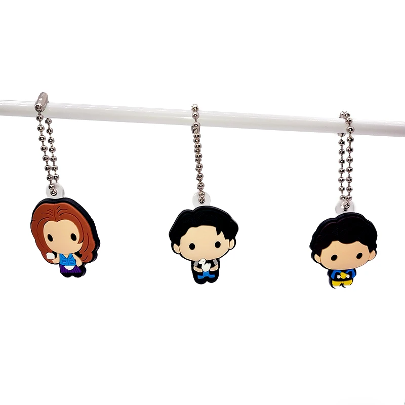 28PCS Set Keychain Old Friends Character Keyring fit Fans Souvenir Car key Accessories Cup Handle Pendant Friends Key Gifts