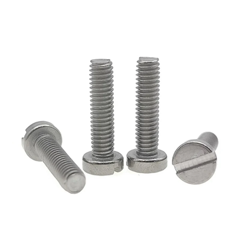 Pure Titanium TA2 Slotted Cheese Head Screws M1 M1.2 M1.4 M1.6 M2 M2.5 M3 M4 DIN84 Slotted Flat Round Head Bolts