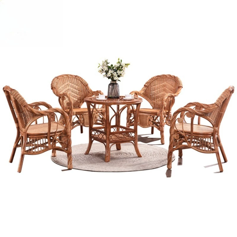 

three-piece five-piece balcony small table and chair casual coffee table household combination