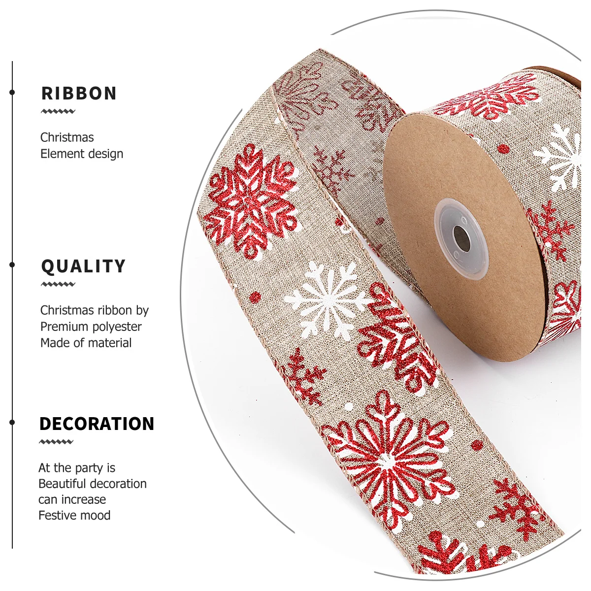 

1 Roll Christmas Tree Decoration Ribbon 2.5Cm Wide Xmas Craft Material For Gift Wrapping Diy Party Wedding Cake Decor Ribbon