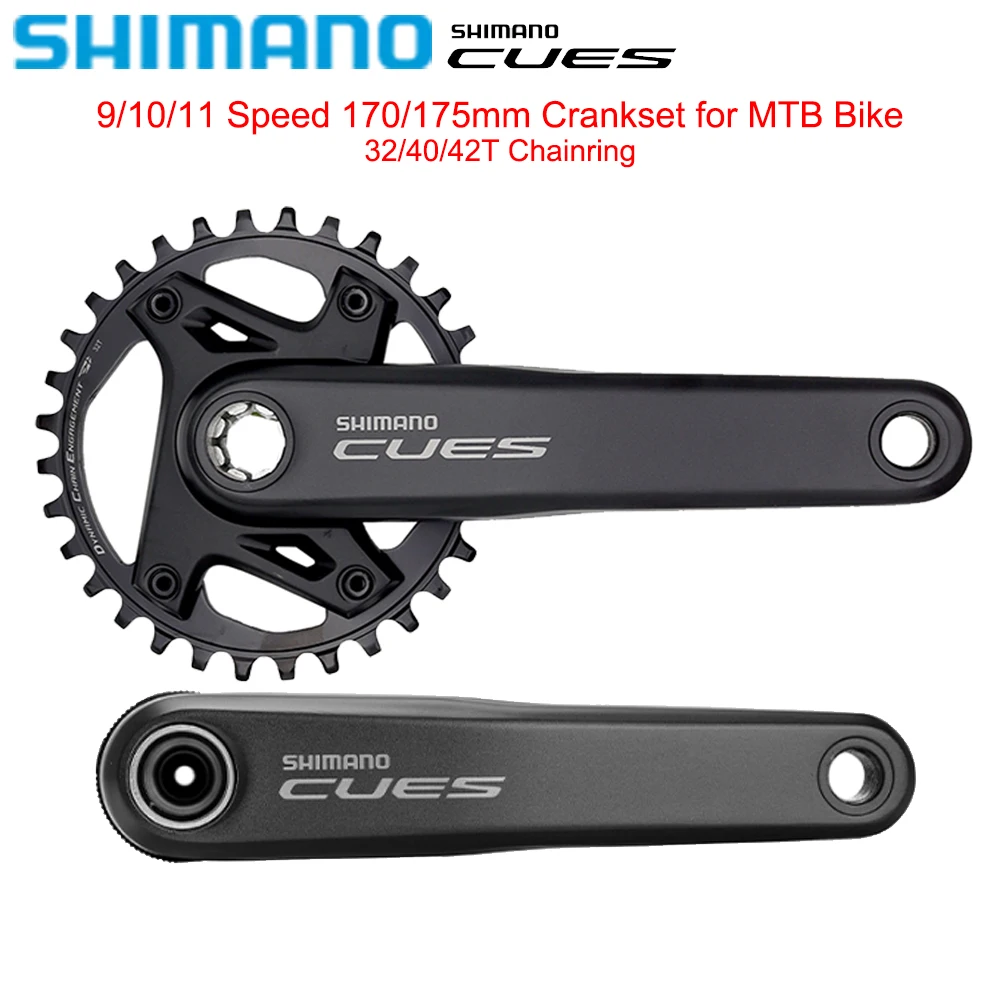 

SHIMANO CUES 9/10/11 Speed Crankset for MTB Bike FC-U6000-1 32/40/42T Chainring 170/175mm Crank Arm U6000 Original Bicycle Parts