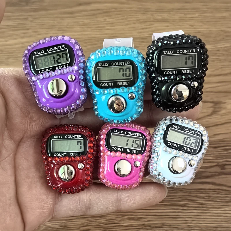 6PC 5-Digit Number Count Clicker, Electronic Finger Counter, Hand Clicker Counter, Counter Clicker Finger Pitch Counter,