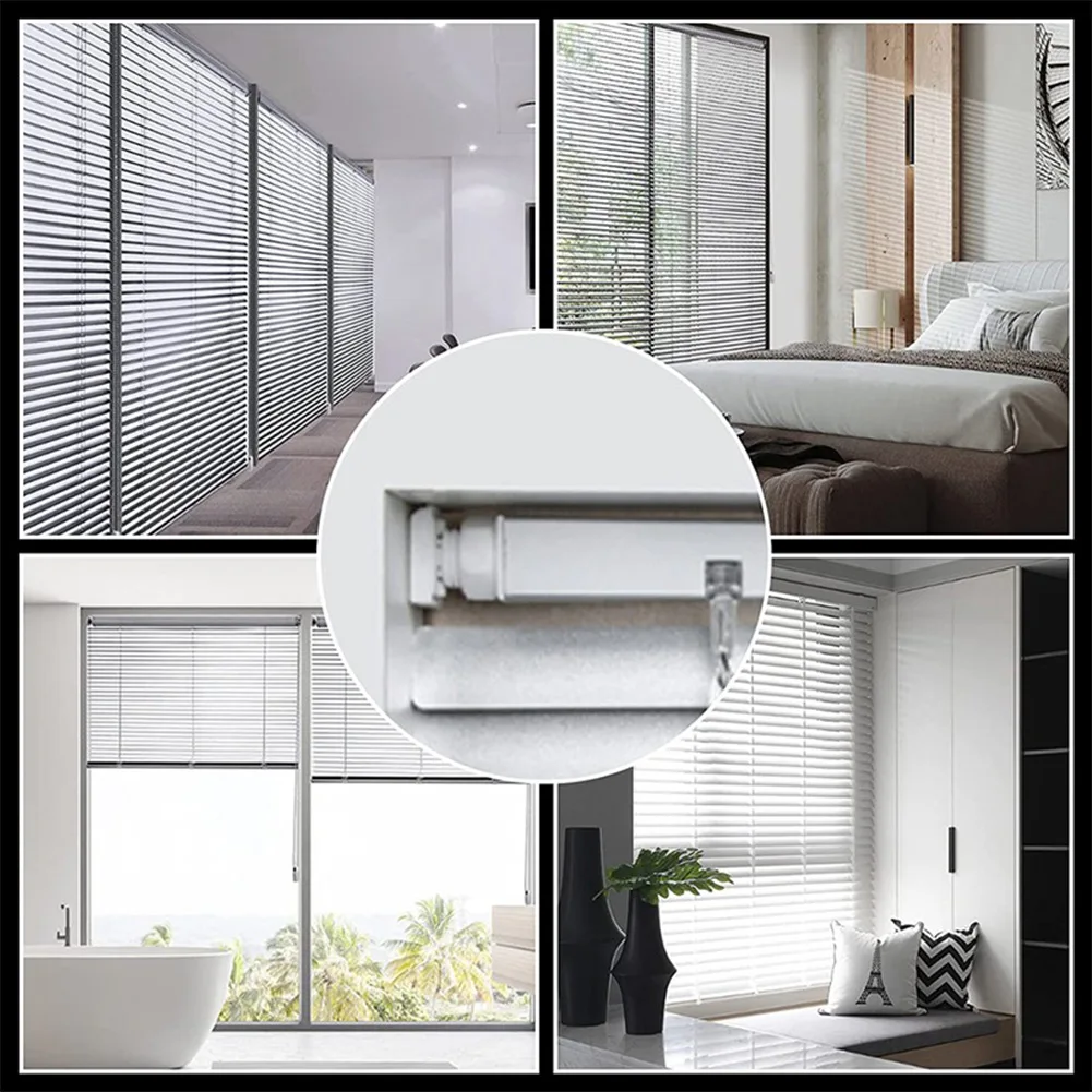 Picture 3: 4 Pack Blind Brackets Kit Twist Fit No Drill Window Bracket For Venetian Blinds Innovative Binder Mounting System