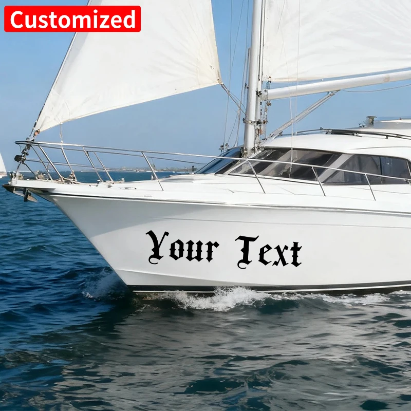 1 قطعة مخصص فقط النص قارب ملصقات مقاوم للماء لليخوت القوارب البخارية قوارب الكاياك سيارة ذاتية اللصق تعديل شارات الفينيل