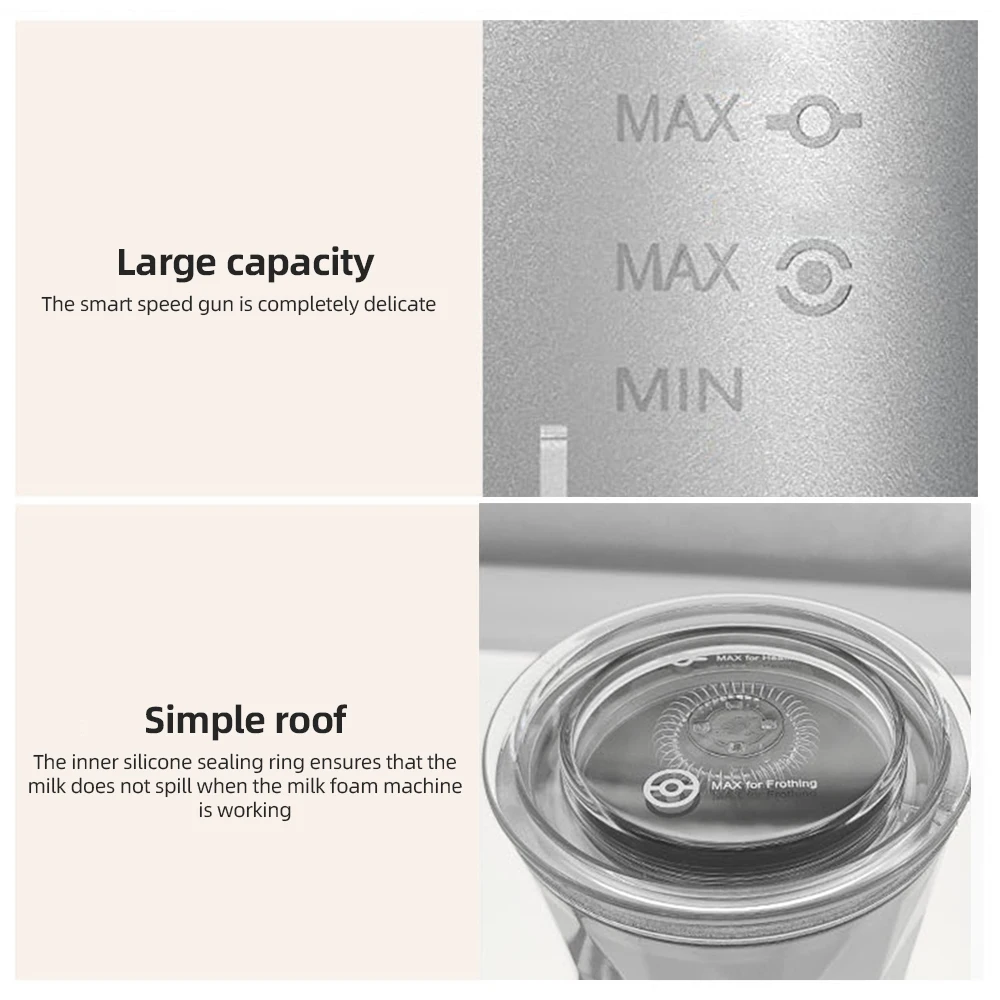 Electric Milk Frother 4-in-1 400W Automatic Hot and Cold Foam Maker and Milk Warmer for Latte / Cappuccinos / Macchiato