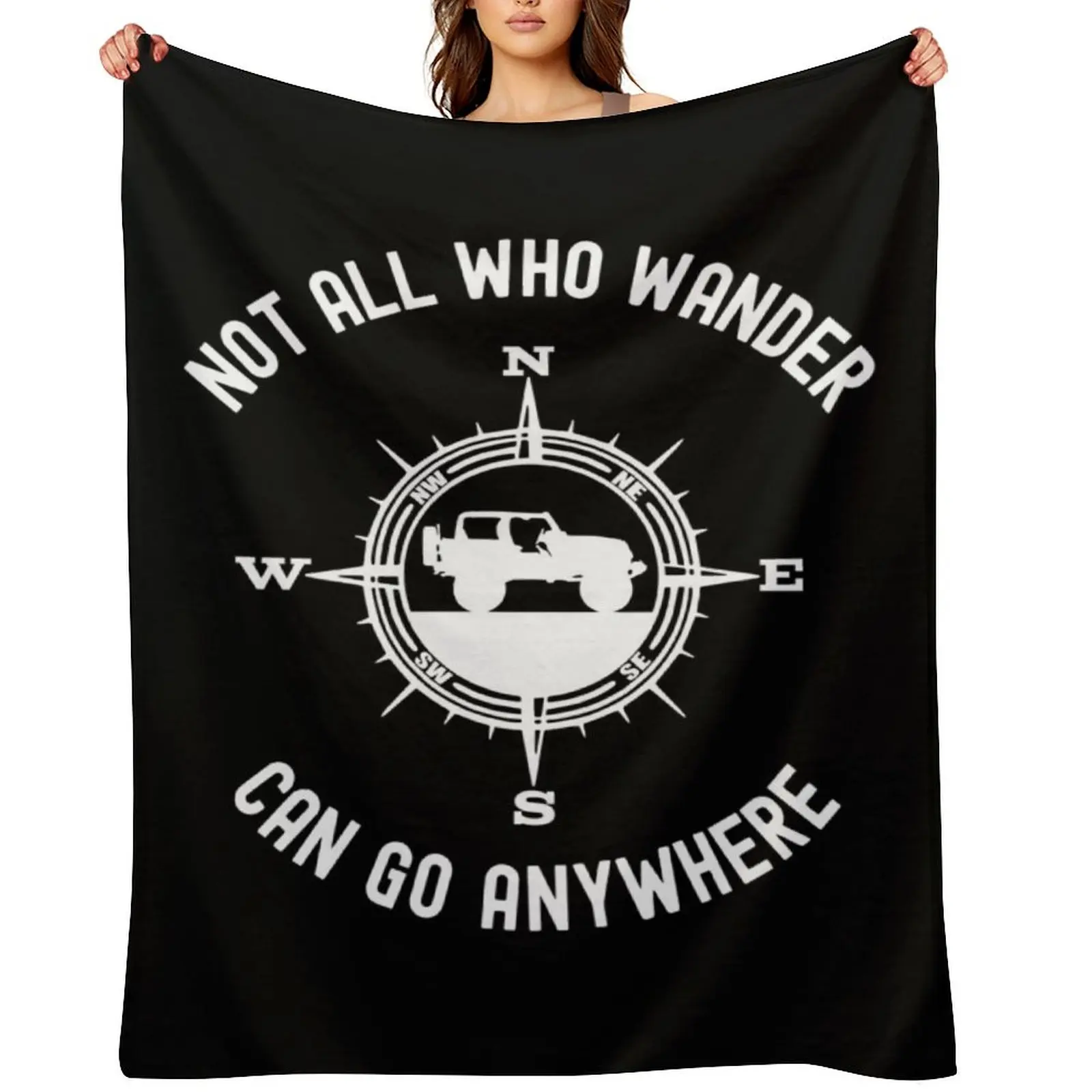 

Offroad 4x4 Not All Who Wander Are Lost Overland Adventure Throw Blanket sofa bed Soft For Decorative Sofa Decoratives Blankets
