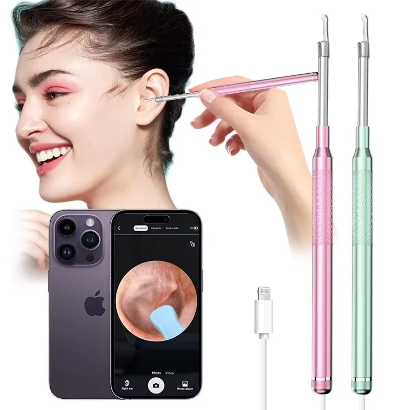 

DDCAMERA Ear Wax Removal Ear Cleaner with Camera 3.9MM Ear Otoscope with 6 LED Lights For Kids Adults Compatible for iPhone iPad